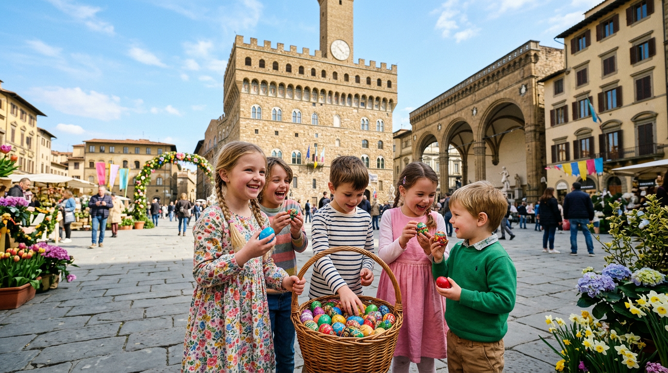 Lo Scoppio del Carro di Firenze visto da una famiglia con bambini