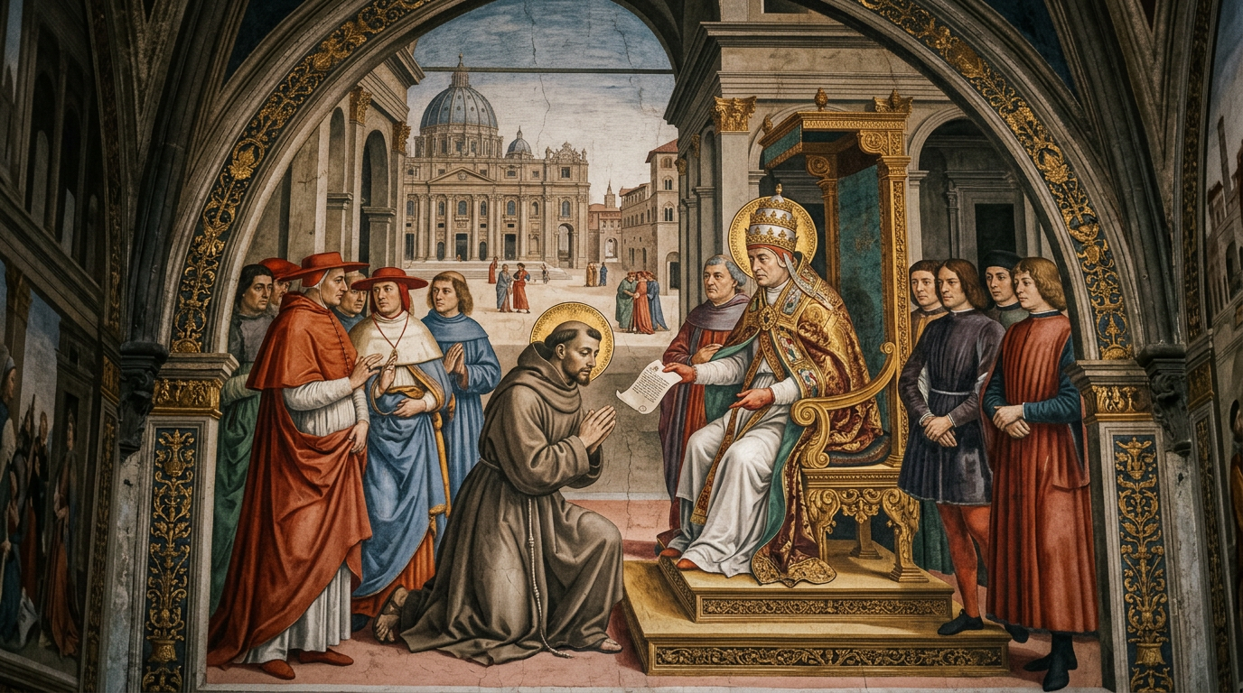 Affresco della Cappella Brancacci nella chiesa del Carmine a Firenze