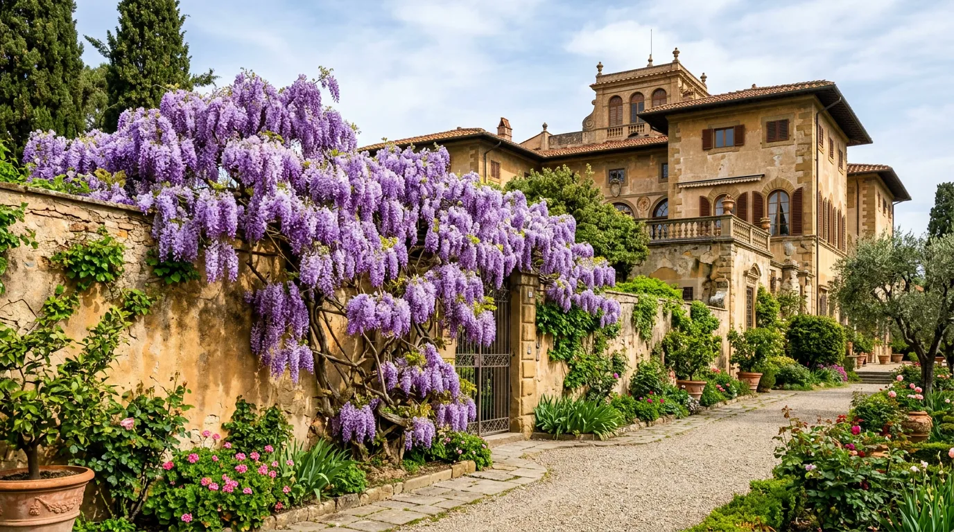 Giardini di Boboli a Firenze in fiore durante la primavera