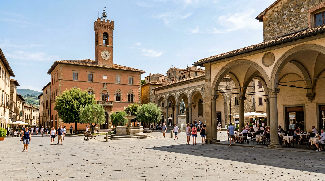 Affresco di Benozzo Gozzoli al Museo di Castelfiorentino con figure medievali