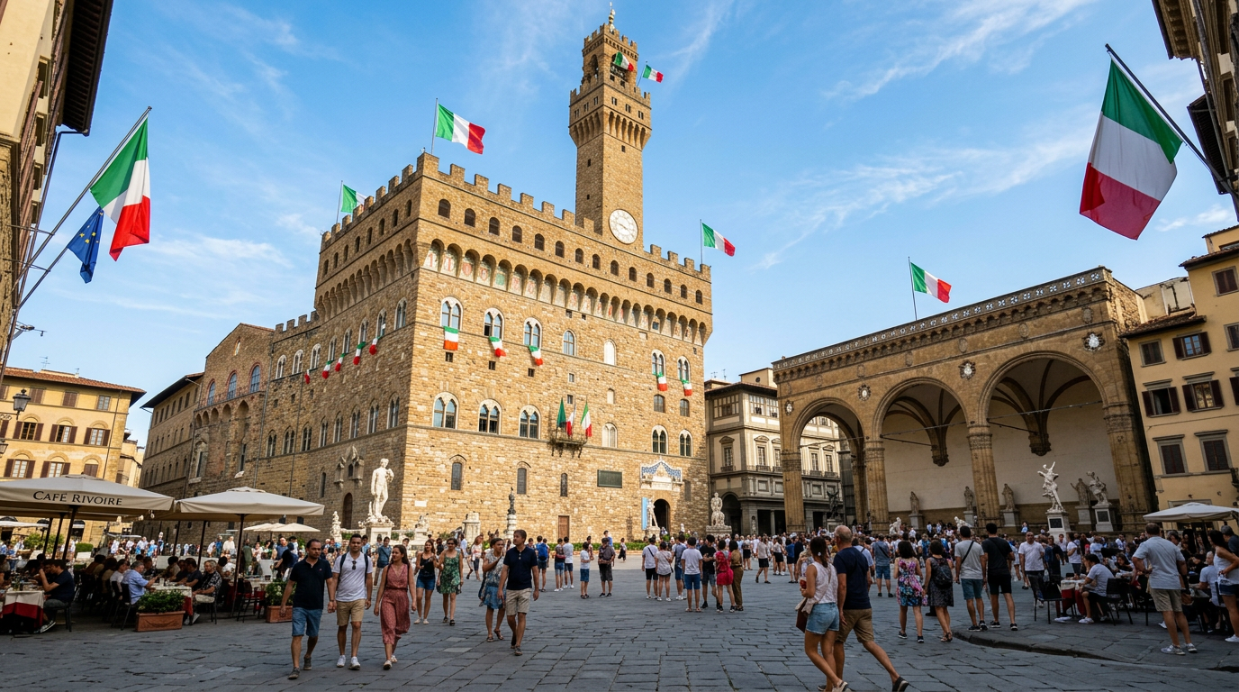 Firenze in primavera il 25 aprile con la città in festa e i giardini in fiore