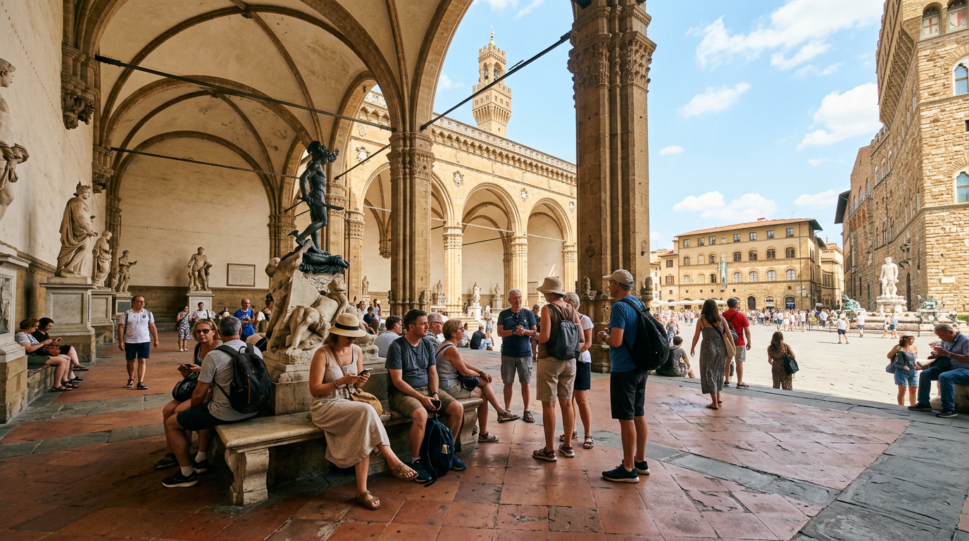 Fuochi d'artificio su Firenze per la festa di San Giovanni il 24 giugno