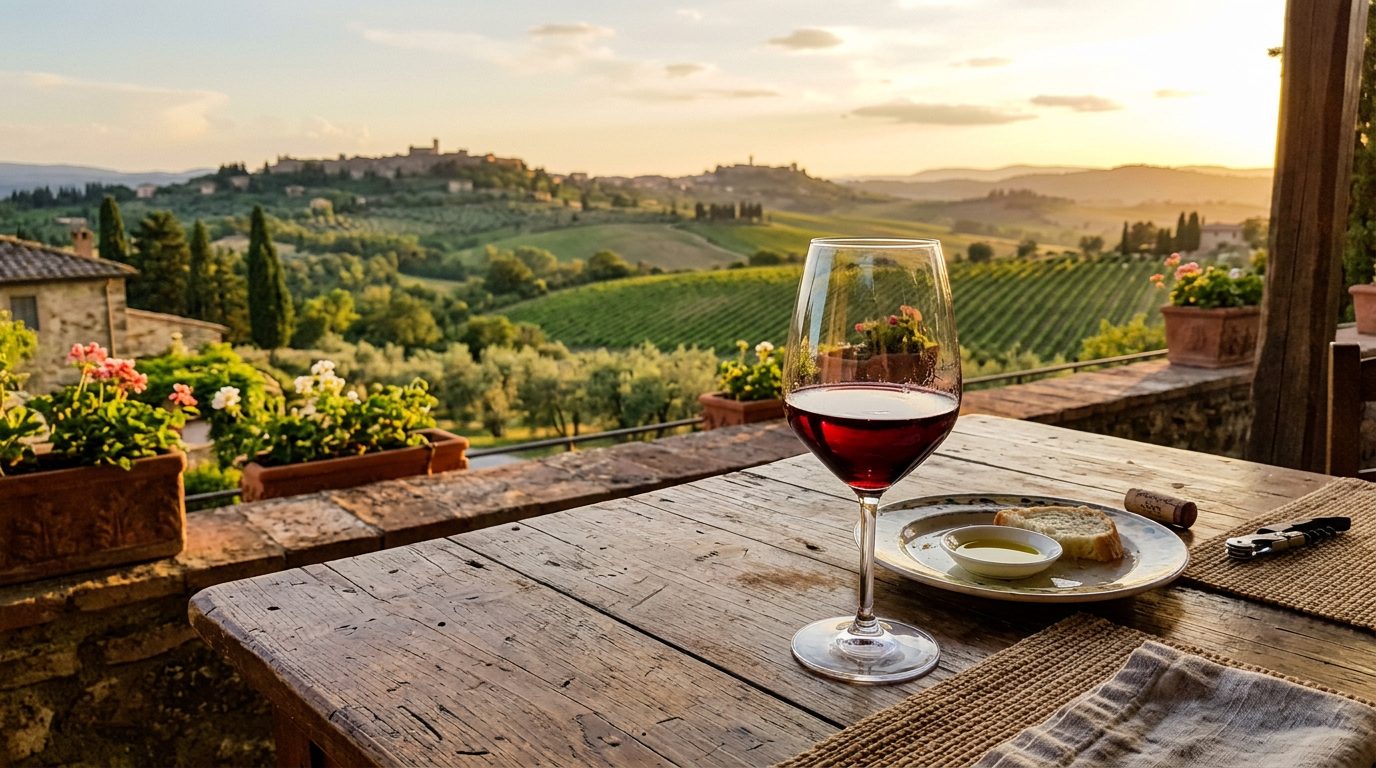 Dettaglio vino toscano